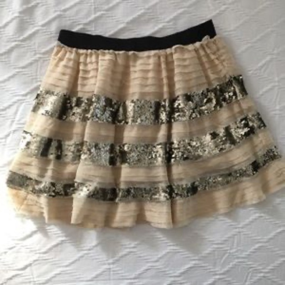 Free People Chiffon and Sequin Skirt